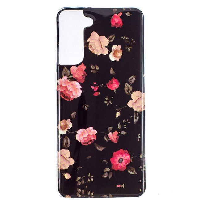 Samsung Galaxy S21+ Handyhülle - fluoreszierendes Softcase - Rosen