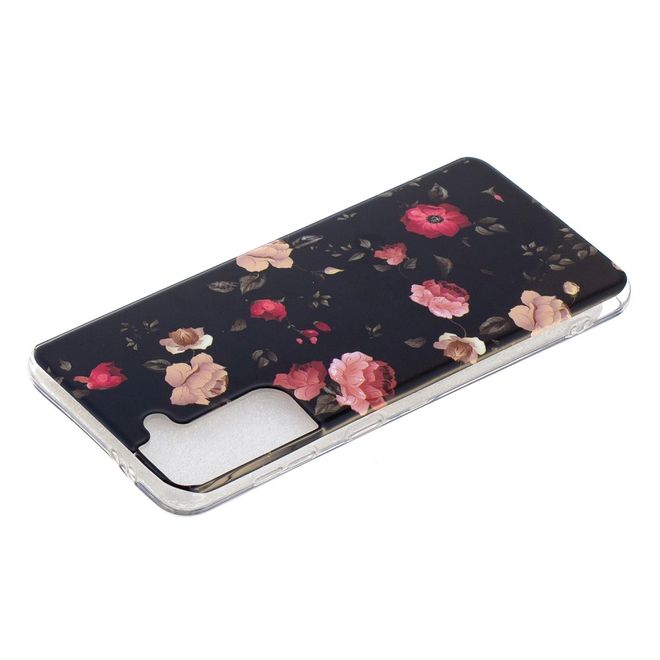 Samsung Galaxy S21+ Handyhülle - fluoreszierendes Softcase - Rosen