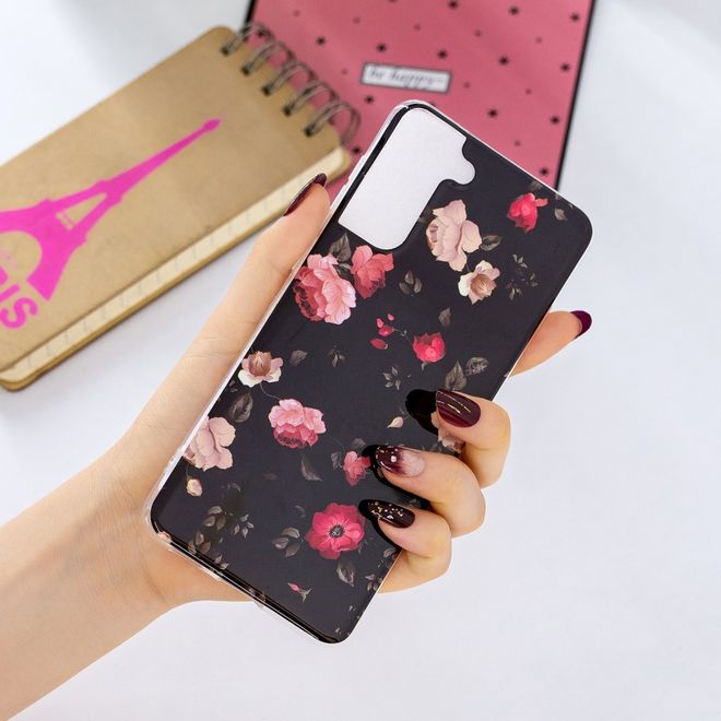 Samsung Galaxy S21+ Handyhülle - fluoreszierendes Softcase - Rosen