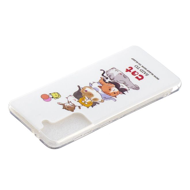 Samsung Galaxy S21+ Handyhülle - fluoreszierendes Softcase - Katzen