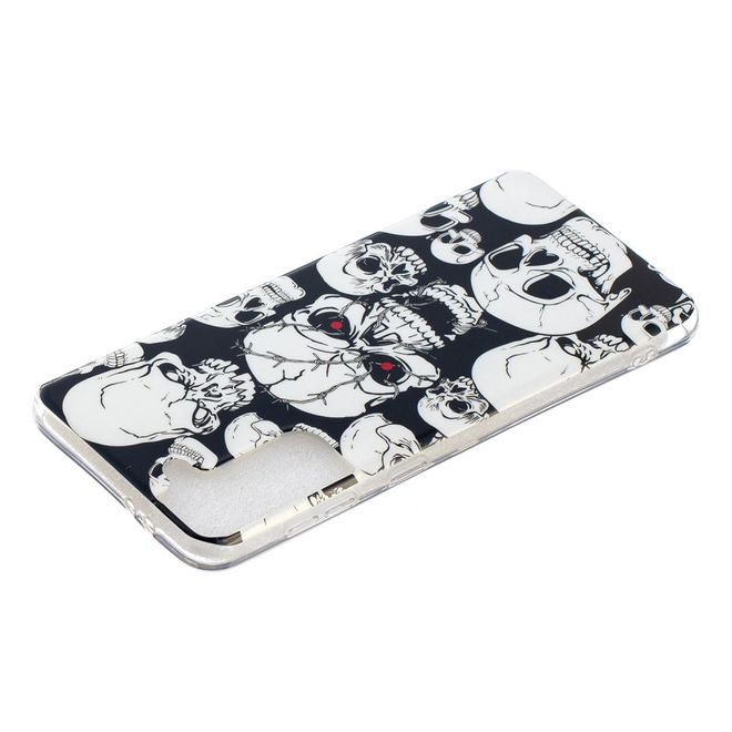 Samsung Galaxy S21+ Handyhülle - fluoreszierendes Softcase - Totenköpfe