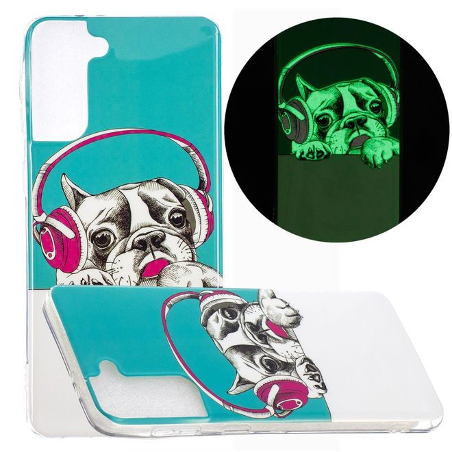 Samsung Galaxy S21+ Handyhülle - fluoreszierendes Softcase - kleiner Hund