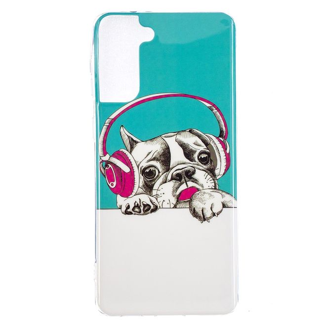 Samsung Galaxy S21+ Handyhülle - fluoreszierendes Softcase - kleiner Hund