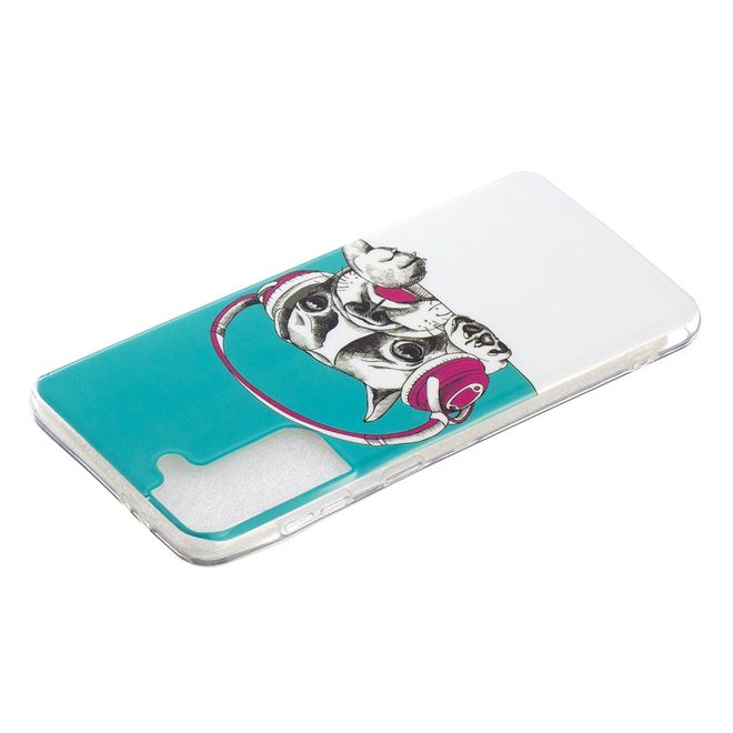 Samsung Galaxy S21+ Handyhülle - fluoreszierendes Softcase - kleiner Hund