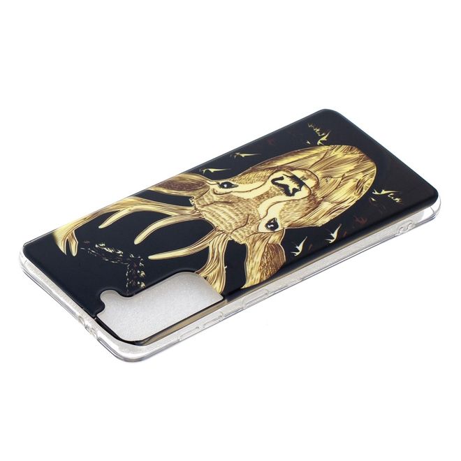 Samsung Galaxy S21+ Handyhülle - fluoreszierendes Softcase - Elch