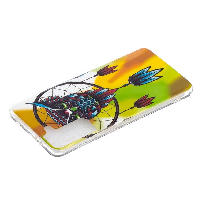 Samsung Galaxy S21+ Handyhülle - fluoreszierendes Softcase - Eulen Traumfänger