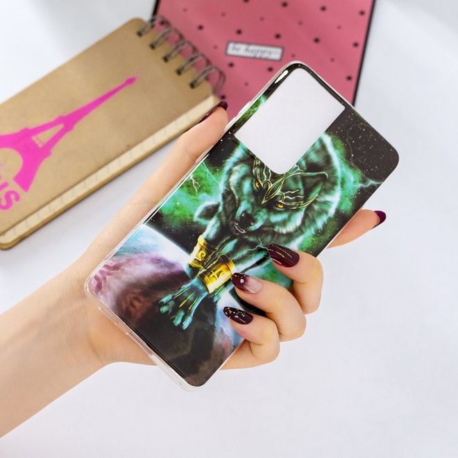 Samsung Galaxy S21 Ultra Handyhülle - fluoreszierendes Softcase - Wolf