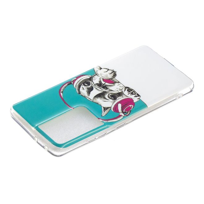 Samsung Galaxy S21 Ultra Handyhülle - fluoreszierendes Softcase - kleiner Hund