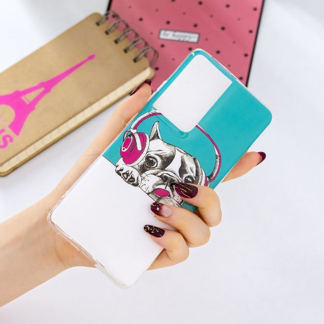 Samsung Galaxy S21 Ultra Handyhülle - fluoreszierendes Softcase - kleiner Hund