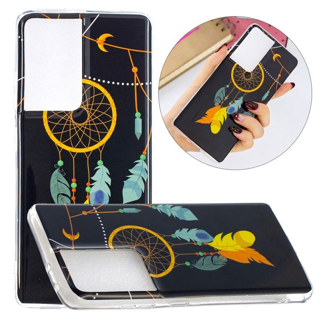 Samsung Galaxy S21 Ultra Handyhülle - fluoreszierendes Softcase - Traumfänger