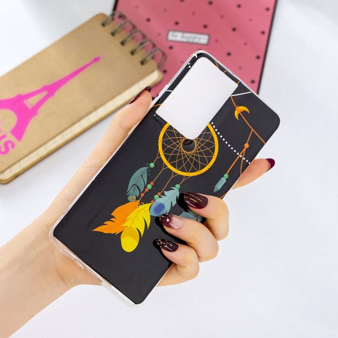 Samsung Galaxy S21 Ultra Handyhülle - fluoreszierendes Softcase - Traumfänger