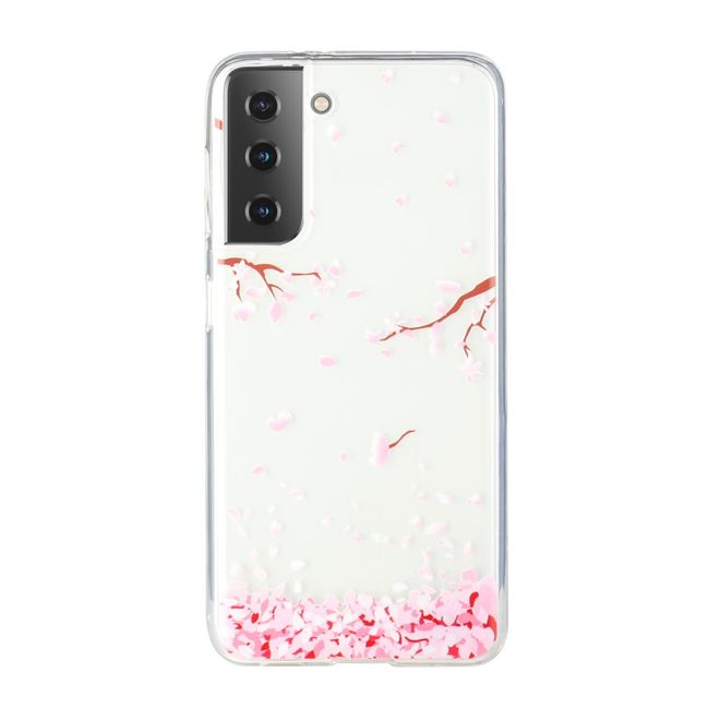 Samsung Galaxy S21 Handyhülle - Softcase Image Plastik Series - fallende Blüten