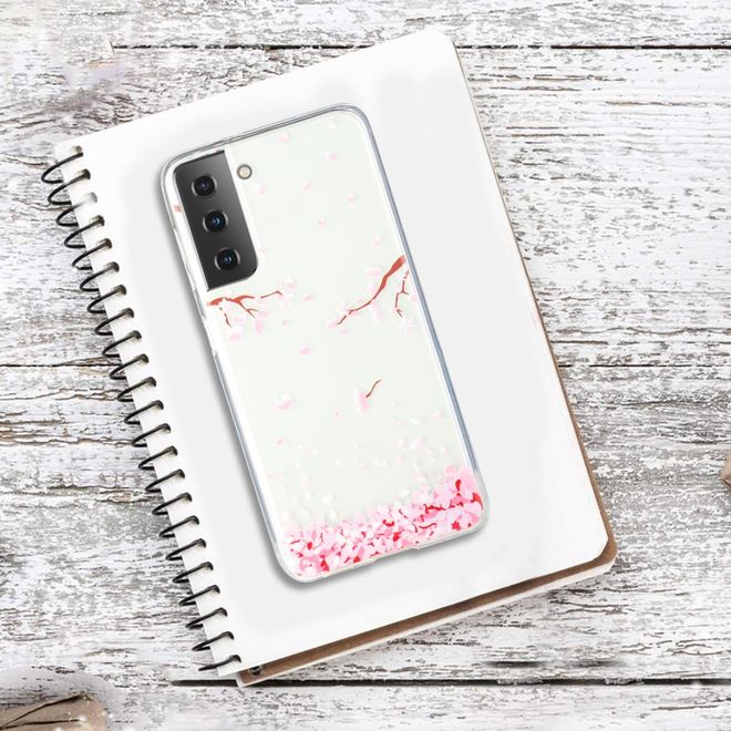 Samsung Galaxy S21 Handyhülle - Softcase Image Plastik Series - fallende Blüten