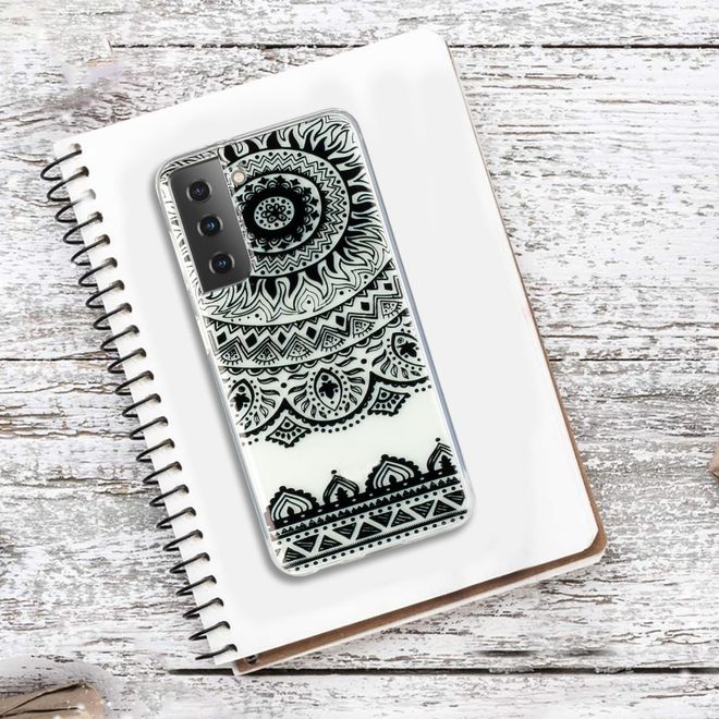 Samsung Galaxy S21 Handyhülle - Softcase Image Plastik Series - schwarzes Mandala