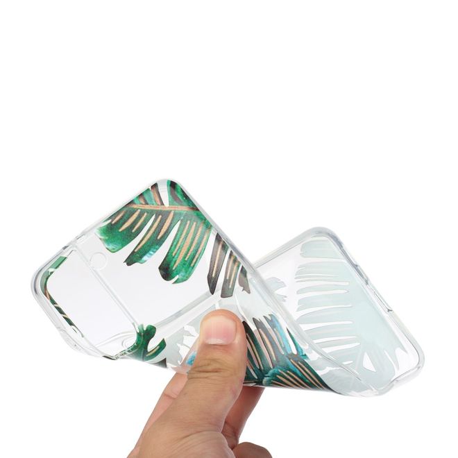 Samsung Galaxy S21+ Handyhülle - Softcase Image Plastik Series - grüne Blätter