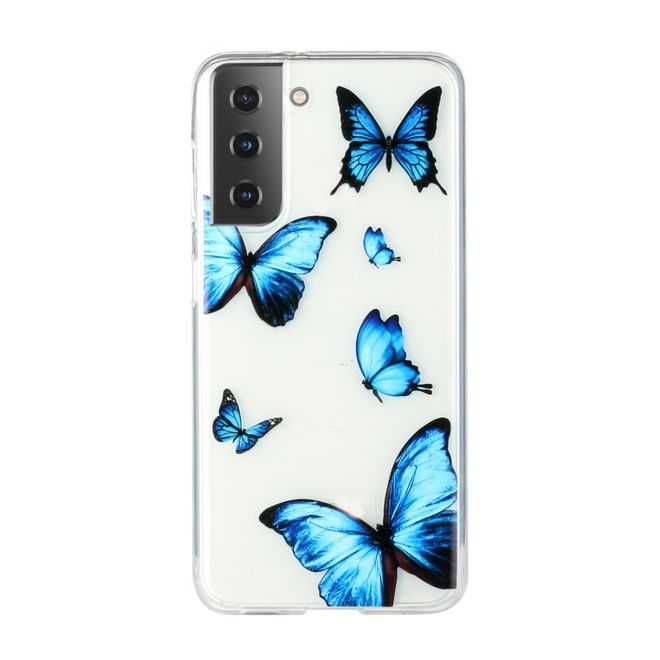 Samsung Galaxy S21+ Handyhülle - Softcase Image Plastik Series - blauer Schmetterling