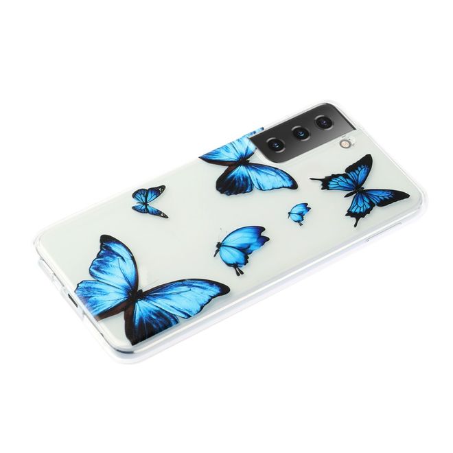 Samsung Galaxy S21+ Handyhülle - Softcase Image Plastik Series - blauer Schmetterling