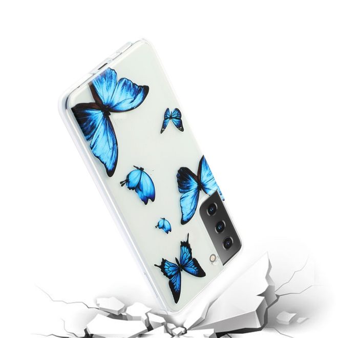 Samsung Galaxy S21+ Handyhülle - Softcase Image Plastik Series - blauer Schmetterling