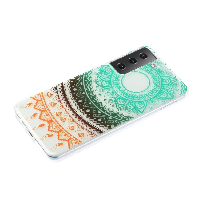 Samsung Galaxy S21+ Handyhülle - Softcase Image Plastik Series - farbiges Mandala
