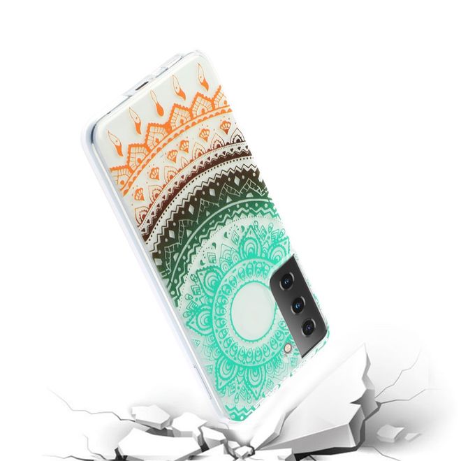Samsung Galaxy S21+ Handyhülle - Softcase Image Plastik Series - farbiges Mandala