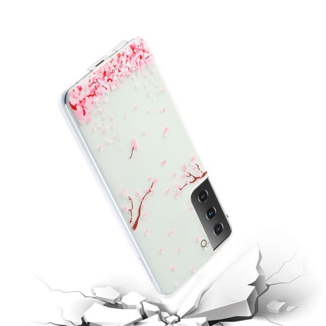 Samsung Galaxy S21+ Handyhülle - Softcase Image Plastik Series - fallende Blüten