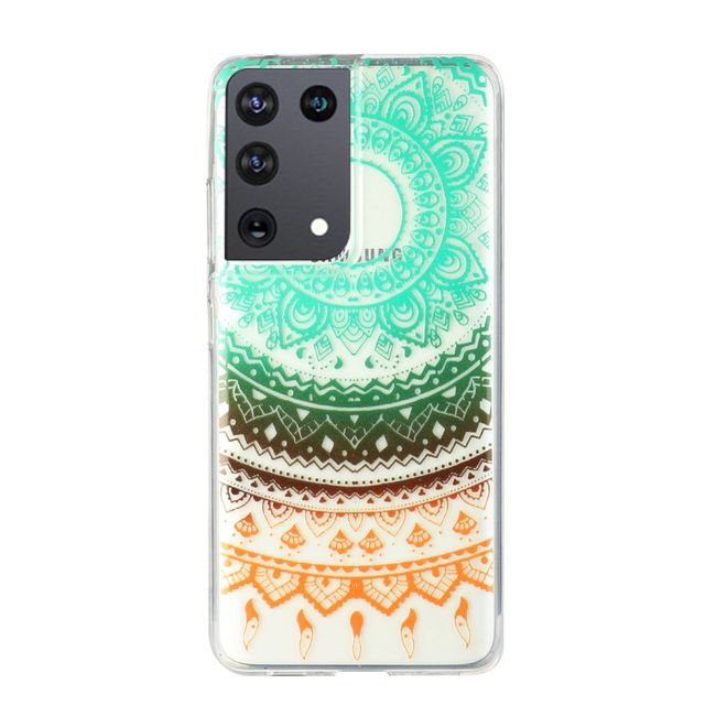 Samsung Galaxy S21 Ultra Handyhülle - Softcase Image Plastik Series - farbiges Mandala