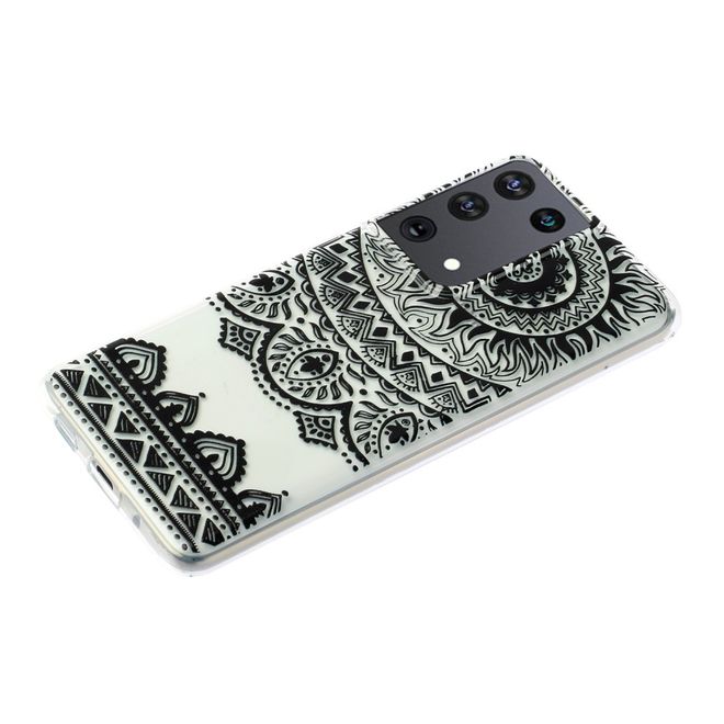 Samsung Galaxy S21 Ultra Handyhülle - Softcase Image Plastik Series - schwarzes Mandala