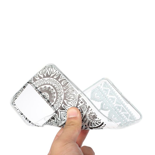 Samsung Galaxy S21 Ultra Handyhülle - Softcase Image Plastik Series - schwarzes Mandala