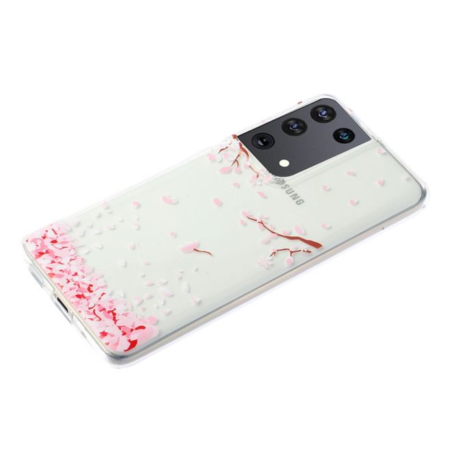 Samsung Galaxy S21 Ultra Handyhülle - Softcase Image Plastik Series - fallende Blüten