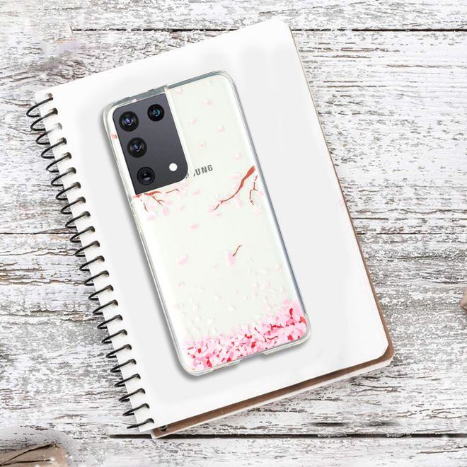 Samsung Galaxy S21 Ultra Handyhülle - Softcase Image Plastik Series - fallende Blüten