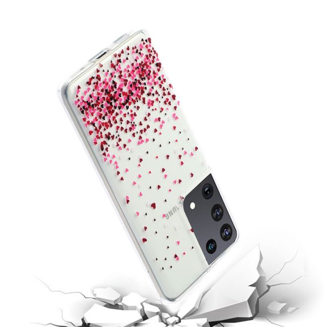 Samsung Galaxy S21 Ultra Handyhülle - Softcase Image Plastik Series - kleine Herze