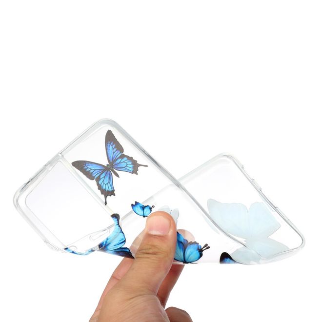 Samsung Galaxy S21 Ultra Handyhülle - Softcase Image Plastik Series - blauer Schmetterling