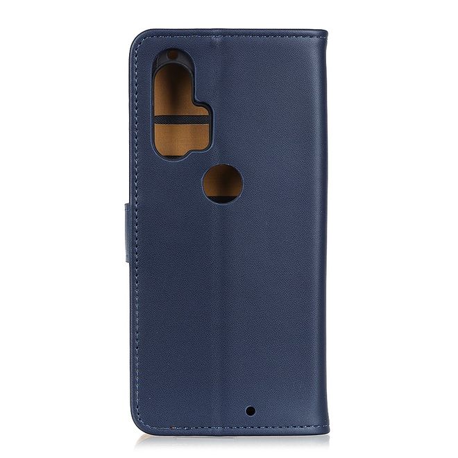 Motorola Edge Plus Handy Hülle - Classic II Leder Bookcover Series - blau