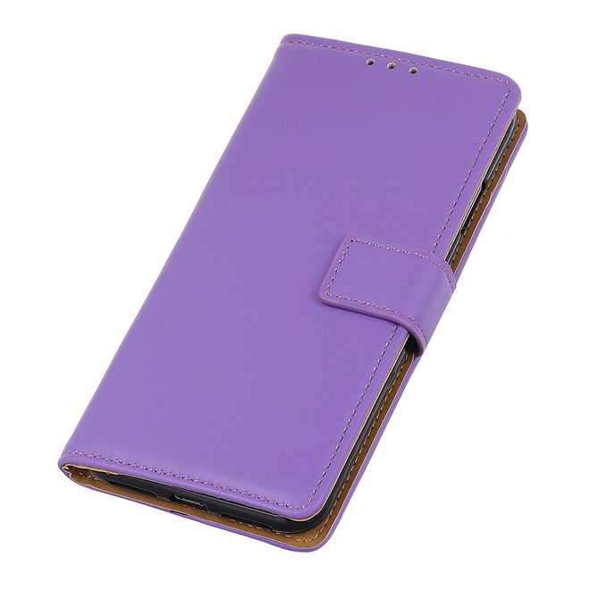 Motorola Edge Handy Hülle - Classic II Leder Bookcover Series - purpur