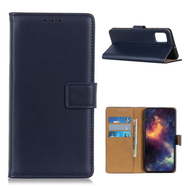 Xiaomi Poco M3 Handy Hülle - Classic II Leder Bookcover Series - blau