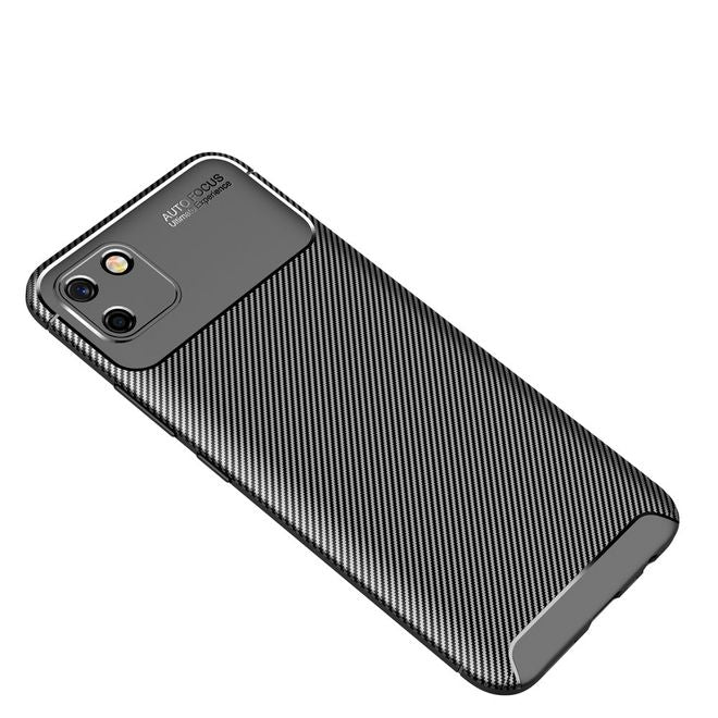 Realme C11 Handyhülle - Carbon Fiber TPU Softcase Series - schwarz