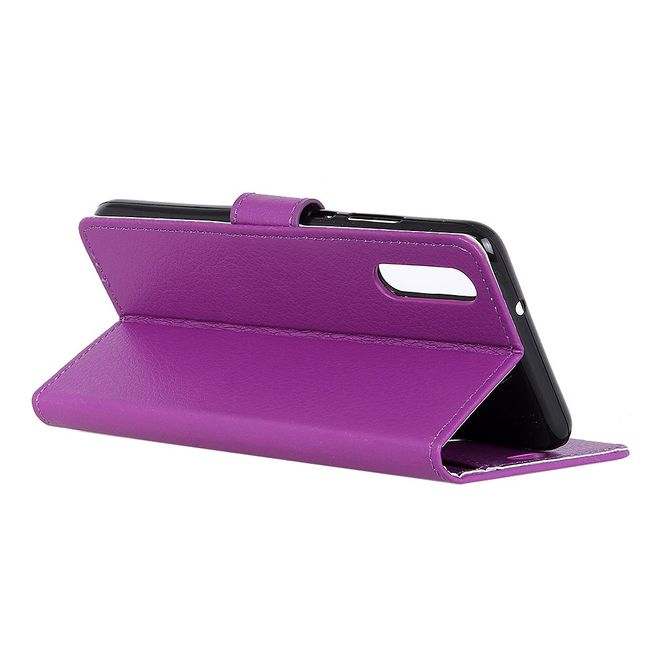 Realme 7 Handy Hülle - Litchi Leder Bookcover Series - purpur