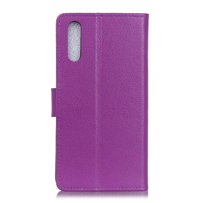 Realme 7 Handy Hülle - Litchi Leder Bookcover Series - purpur