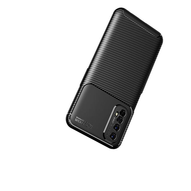 Realme 7 Handyhülle - Carbon Fiber TPU Softcase Series - schwarz