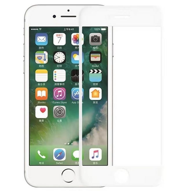 iPhone 8 / 7 Panzerglas 3D Full Screen - Full Glue Displayschutz (0.33 mm) - weiss