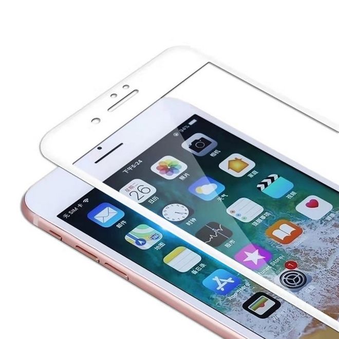 iPhone 8 / 7 Panzerglas 3D Full Screen - Full Glue Displayschutz (0.33 mm) - weiss