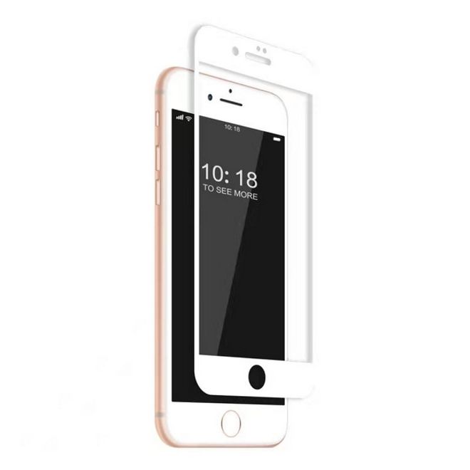 iPhone 8 / 7 Panzerglas 3D Full Screen - Full Glue Displayschutz (0.33 mm) - weiss