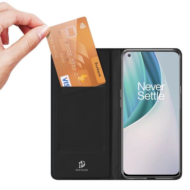 Dux Ducis - OnePlus Nord N10 5G Hülle - Handy Bookcover - Skin Pro Series - schwarz