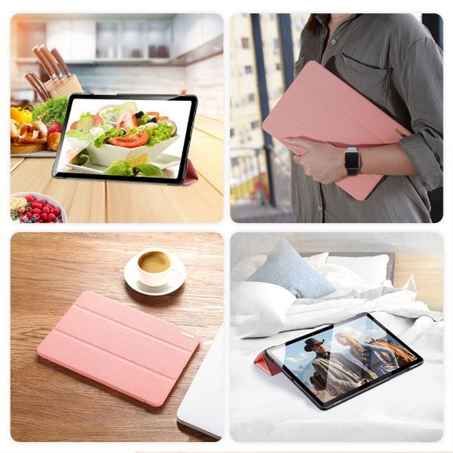 Dux Ducis - Samsung Galaxy Tab A7 10.4 (2020)  Hülle - Leder Smart Flip Case - Domo Series - pink