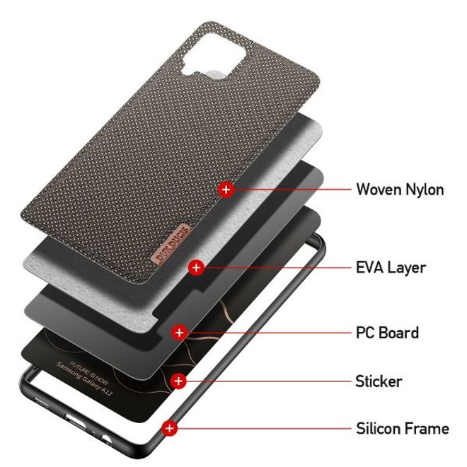 Dux Ducis - Samsung Galaxy A12 Hülle - Schickes Hardcase - Fino Series - grün