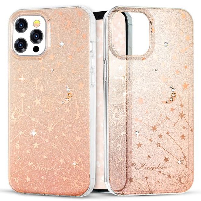 Kingxbar - iPhone 12 Pro Max Schutzhülle - Case mit Swarovski Kristallen - Sky Series - Zodiac