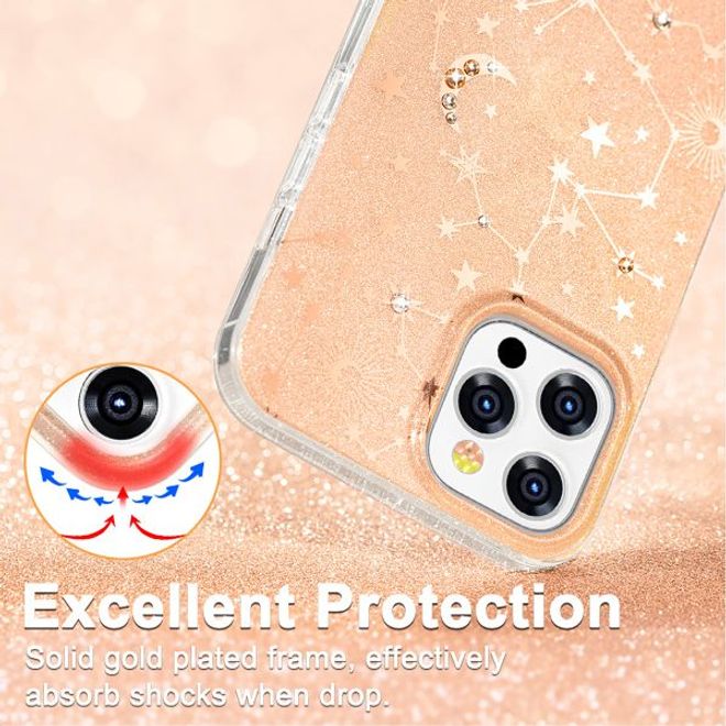 Kingxbar - iPhone 12 Pro Max Schutzhülle - Case mit Swarovski Kristallen - Sky Series - Zodiac