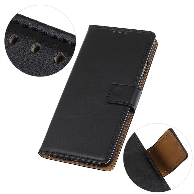 Samsung Galaxy A12 Handy Hülle - Classic II Leder Bookcover Series - schwarz