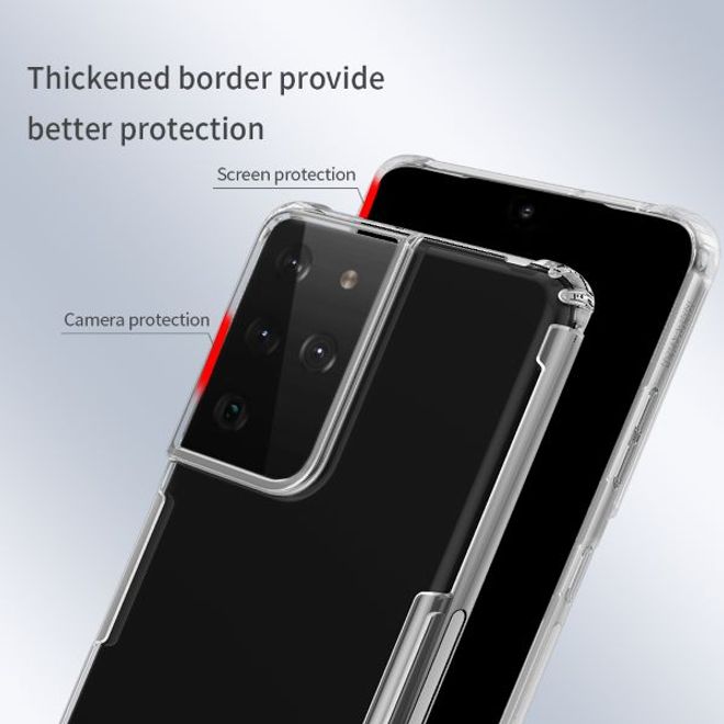 Nillkin - Samsung Galaxy S21 Ultra Hülle - Case aus elastischem Plastik - Nature Soft Series - grau