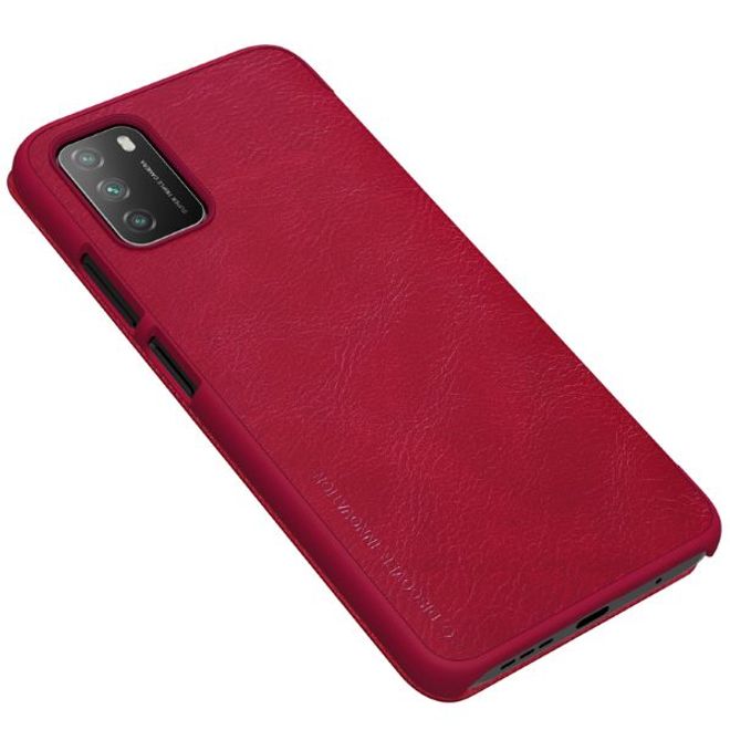 Nillkin - Xiaomi Poco M3 Hülle - Leder Book Case - Qin Series - rot